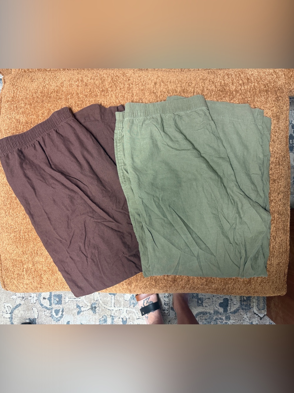 Two pairs of old navy xxl tall wide leg linen pants